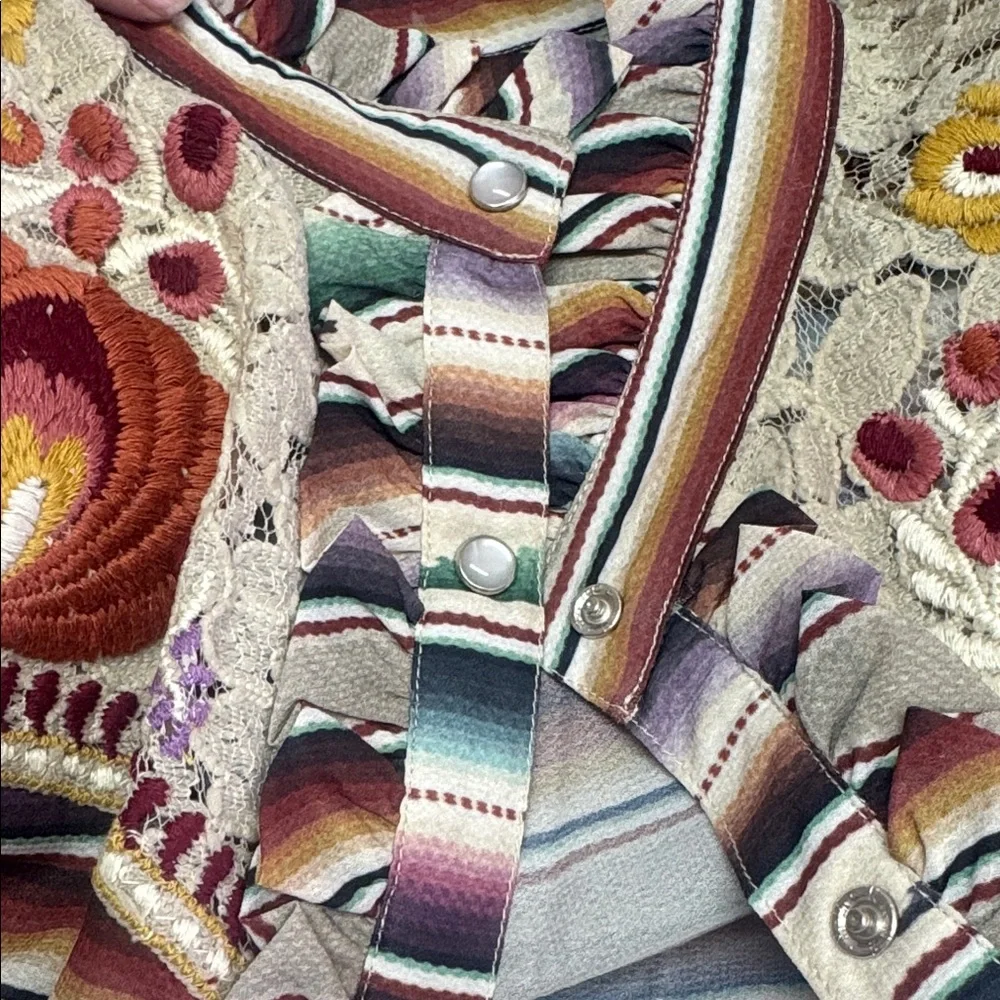 Double D Ranch Multicolor Ruffled Blouse - Picture 5 of 8